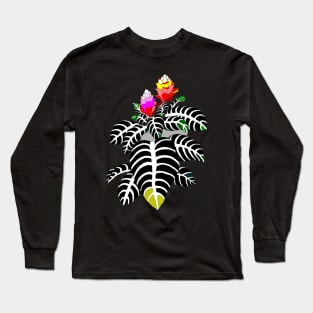 Aphelandra squarosa black leaf spesies Long Sleeve T-Shirt